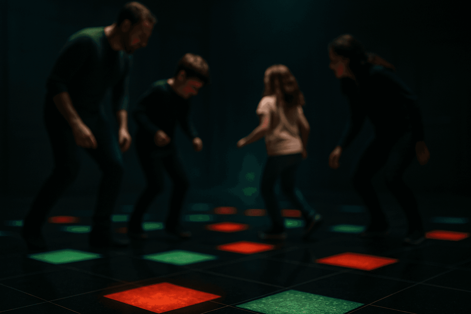 Cumpleanos original en Zaragoza jugando en una sala LED interactiva